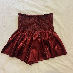 Queen of Sparkles Shimmering Red Skirt